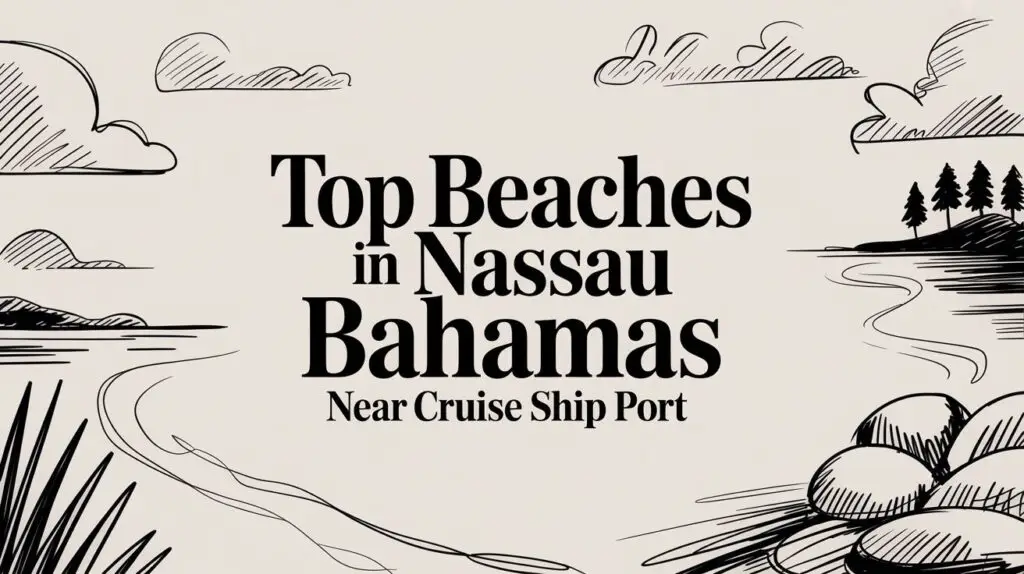 beaches in nassau bahamas near cruise ship port beach illustration